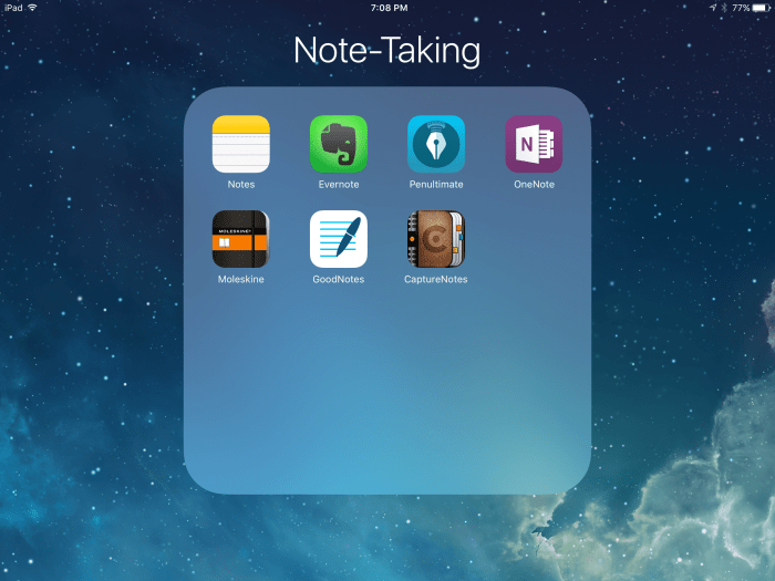 Note taking apps