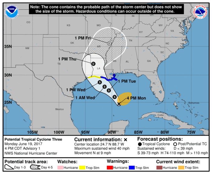 Tropical storm louisiana today